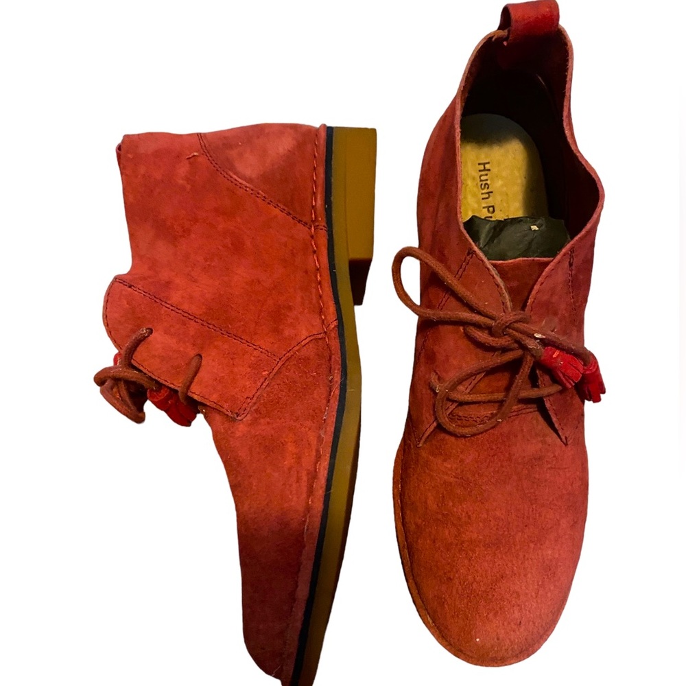 Red Suede Hush Puppies Boots